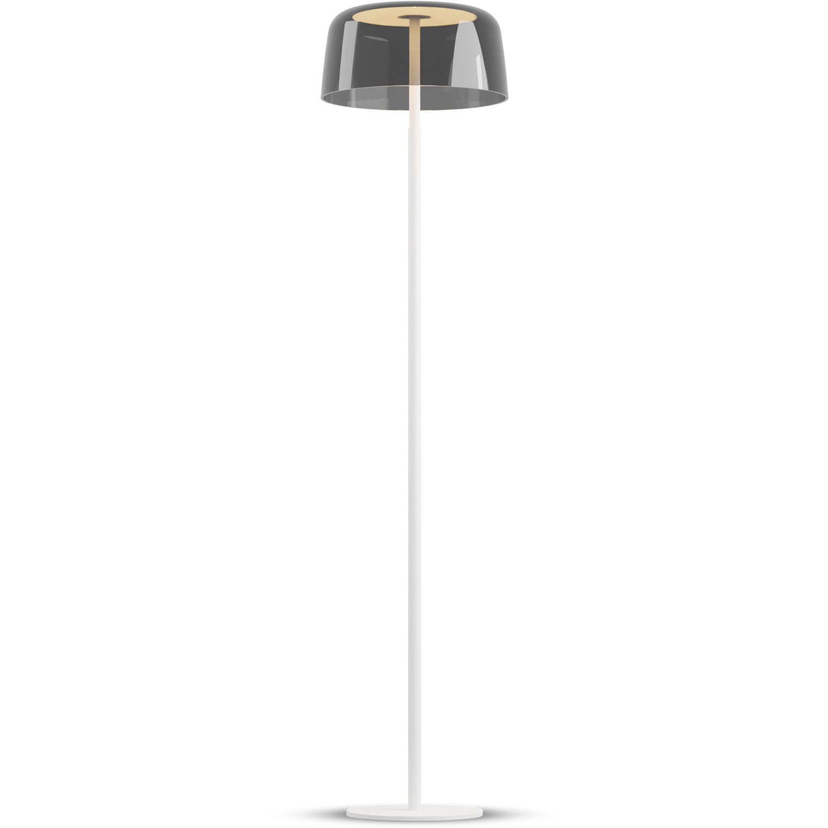 Yurei 51.5 inch 14.00 watt Matte White Floor Lamp Portable Light in Acrylic Dark Gray